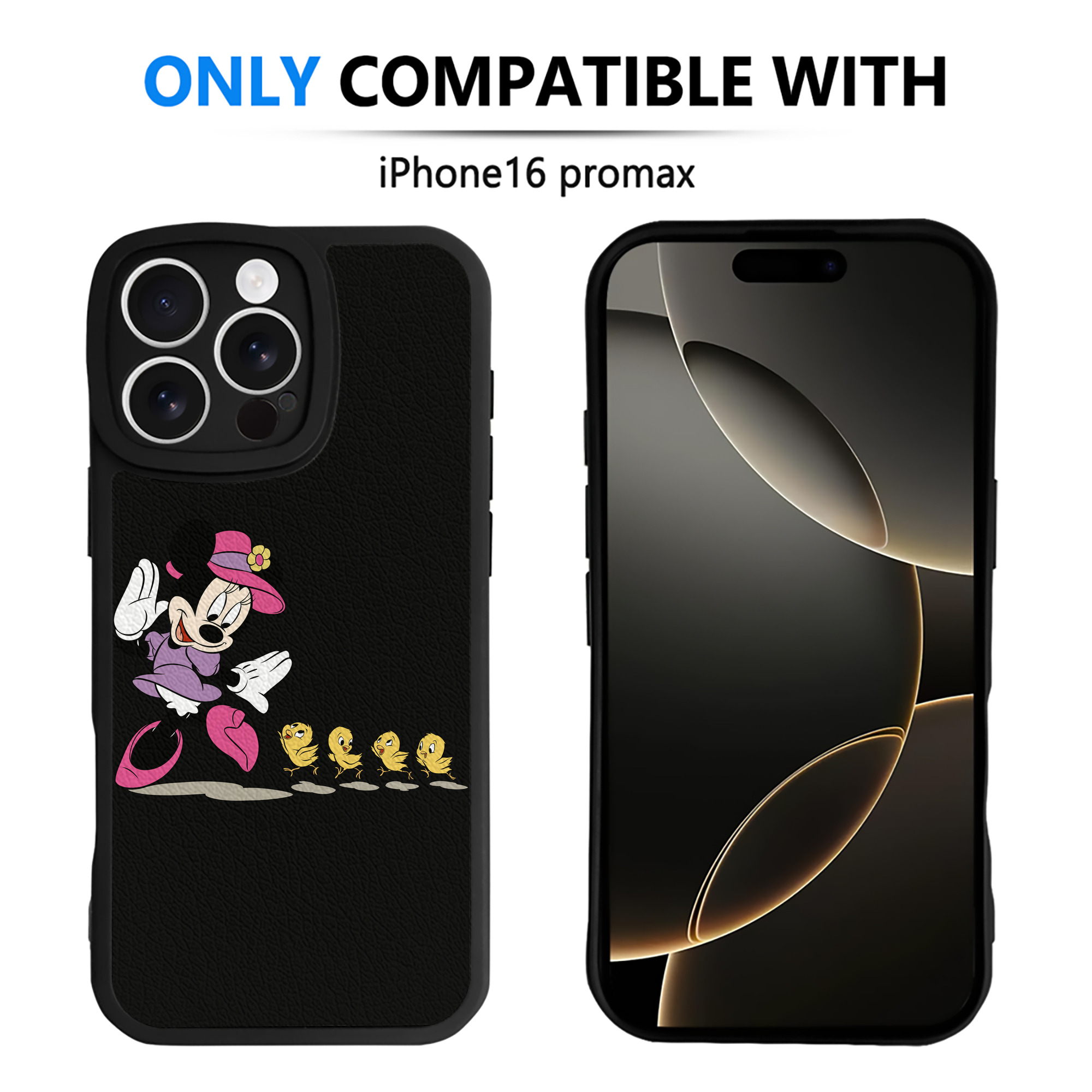 （画像用） ミッキーマウス Mickey Mouse 【iPhone 16シリーズ対応】シリコンスマホケース（レザー調） 材質：シリコン